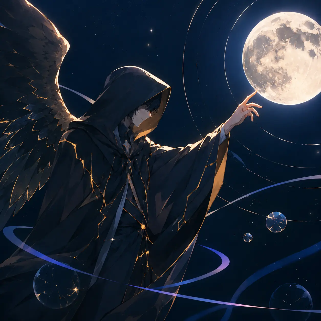Winged Sage holding moonlight